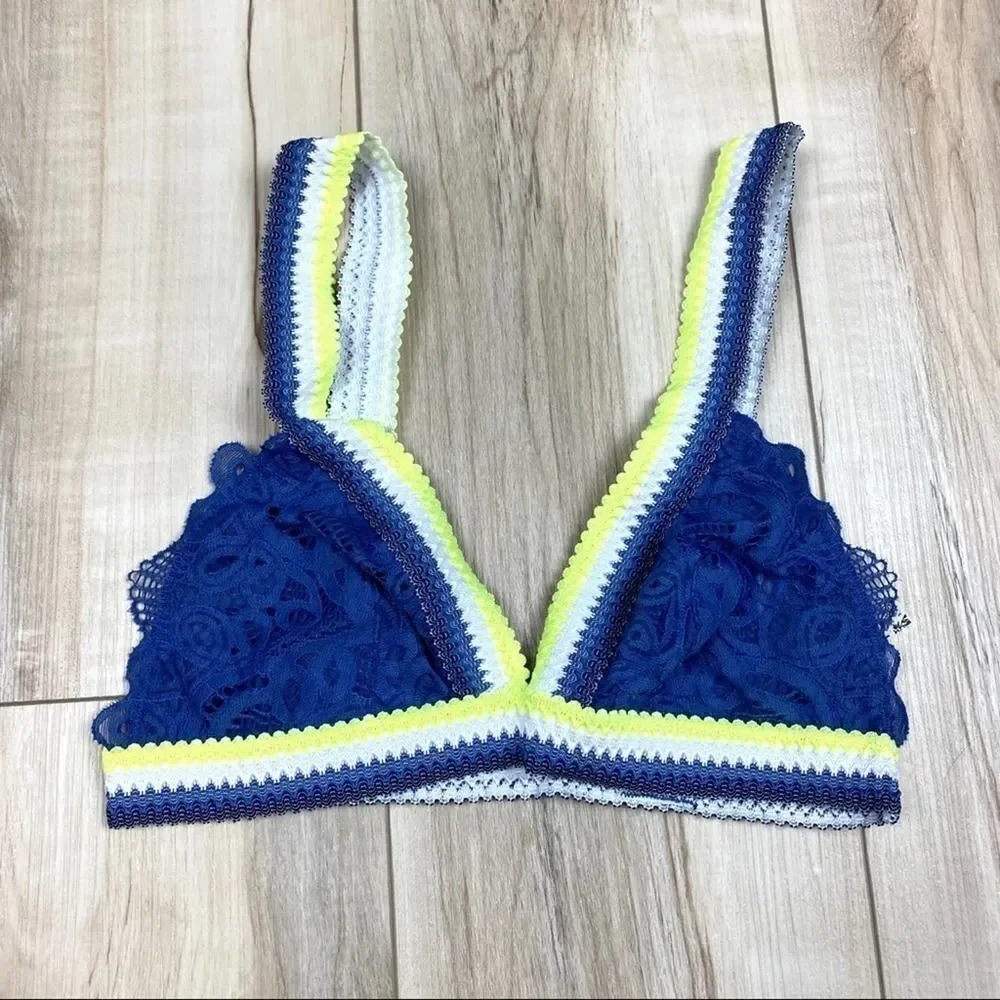 Free People Mika Colorblock Lace Bralette Bra S